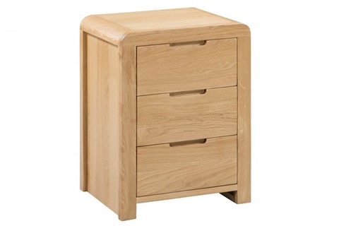 Curve 3 Drawer Bedside