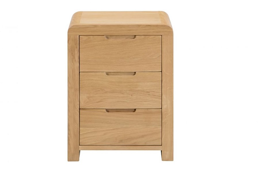 Curve 3 Drawer Bedside