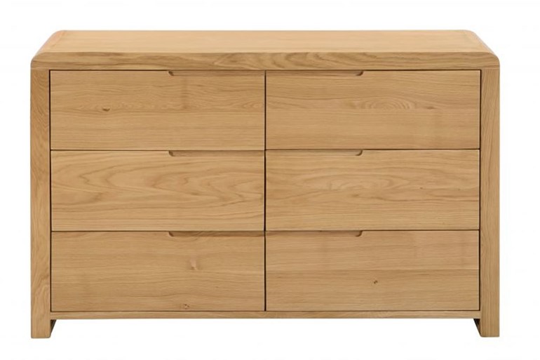 Curve 6 Drawer Wide Chest