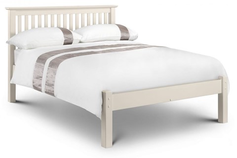Barcelona White Low Foot End Bedframe - 4'6'' Double 