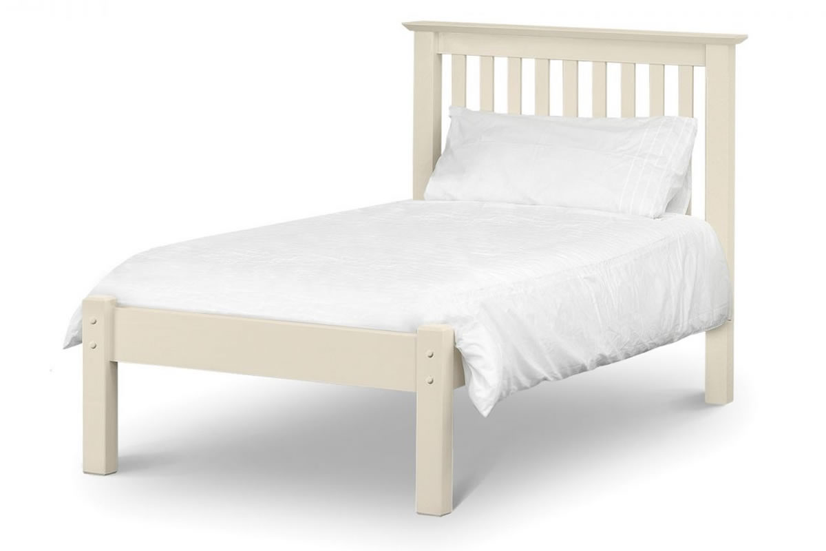 White Wooden Shaker Style Bedframe, 3 Foot Bed Frame