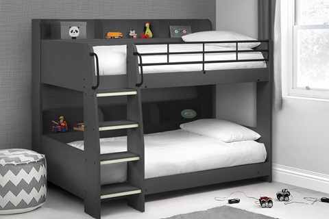 Domino Bunk Bed - Anthracite Grey 