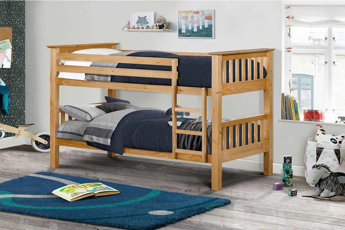 View Stone White Solid Pine Childrens Bunk Bed Shaker Style Barcelona information