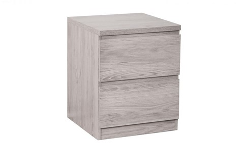 Jupiter 2 Drawer Bedside - Grey Oak 