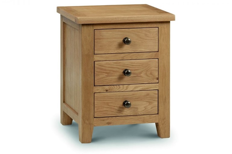 Marlborough Oak 3 Drawer Bedside