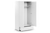 Monaco White 2 Door Combination Wardrobe