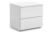 Monaco White 2 Drawer Bedside