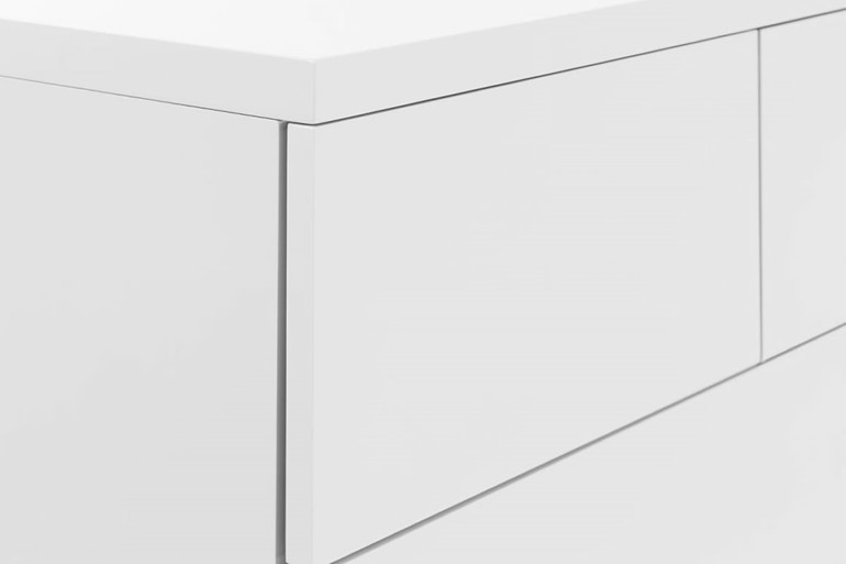 Monaco White 6 Drawer Wide Chest